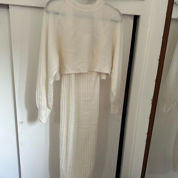 All saints Margot layered 2 piece wool and alpaca sweater dress MEDIUM - Picture 5 of 7